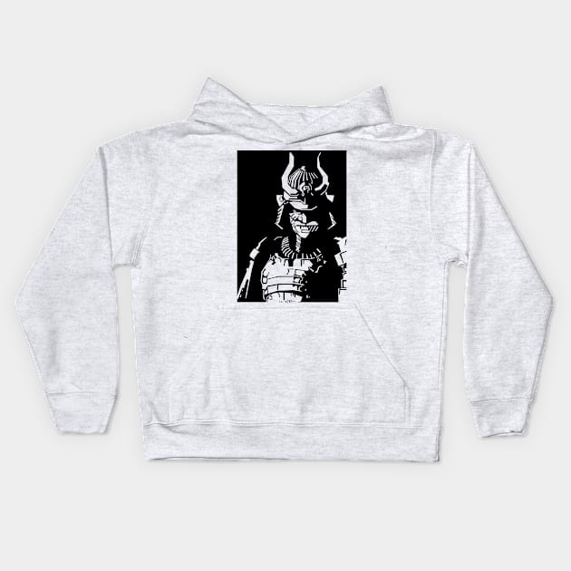 Samurai - Stencil Kids Hoodie by Wahyu Aji Sadewa